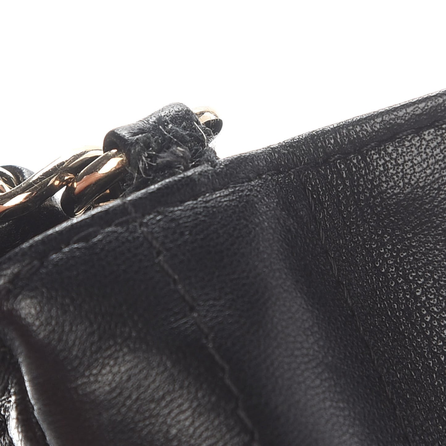 Lambskin Chevron Quilted Mini Rectangular Flap Black