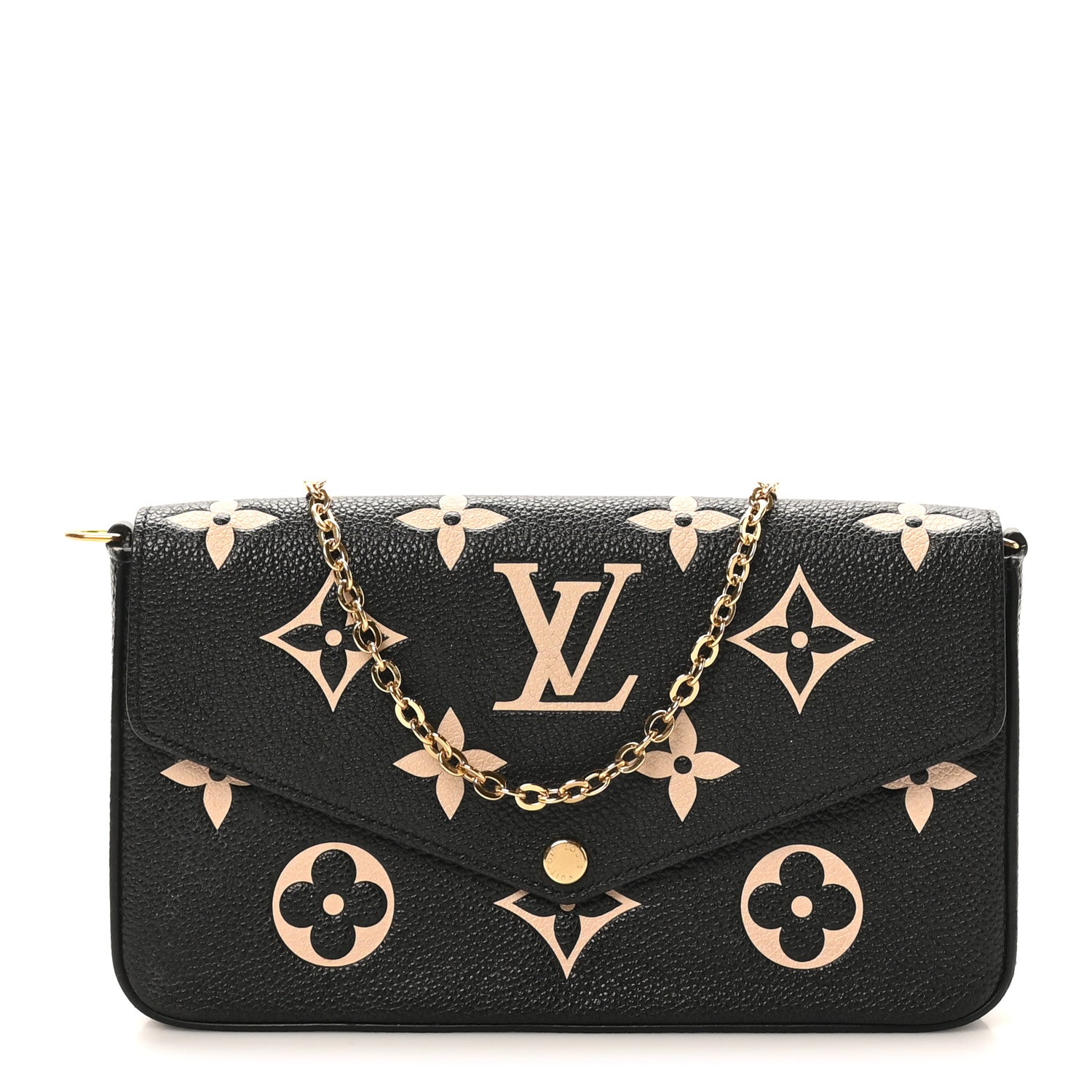 Louis Vuitton Empreinte Monogram Giant Felicie Pochette Black Beige 1 of 11