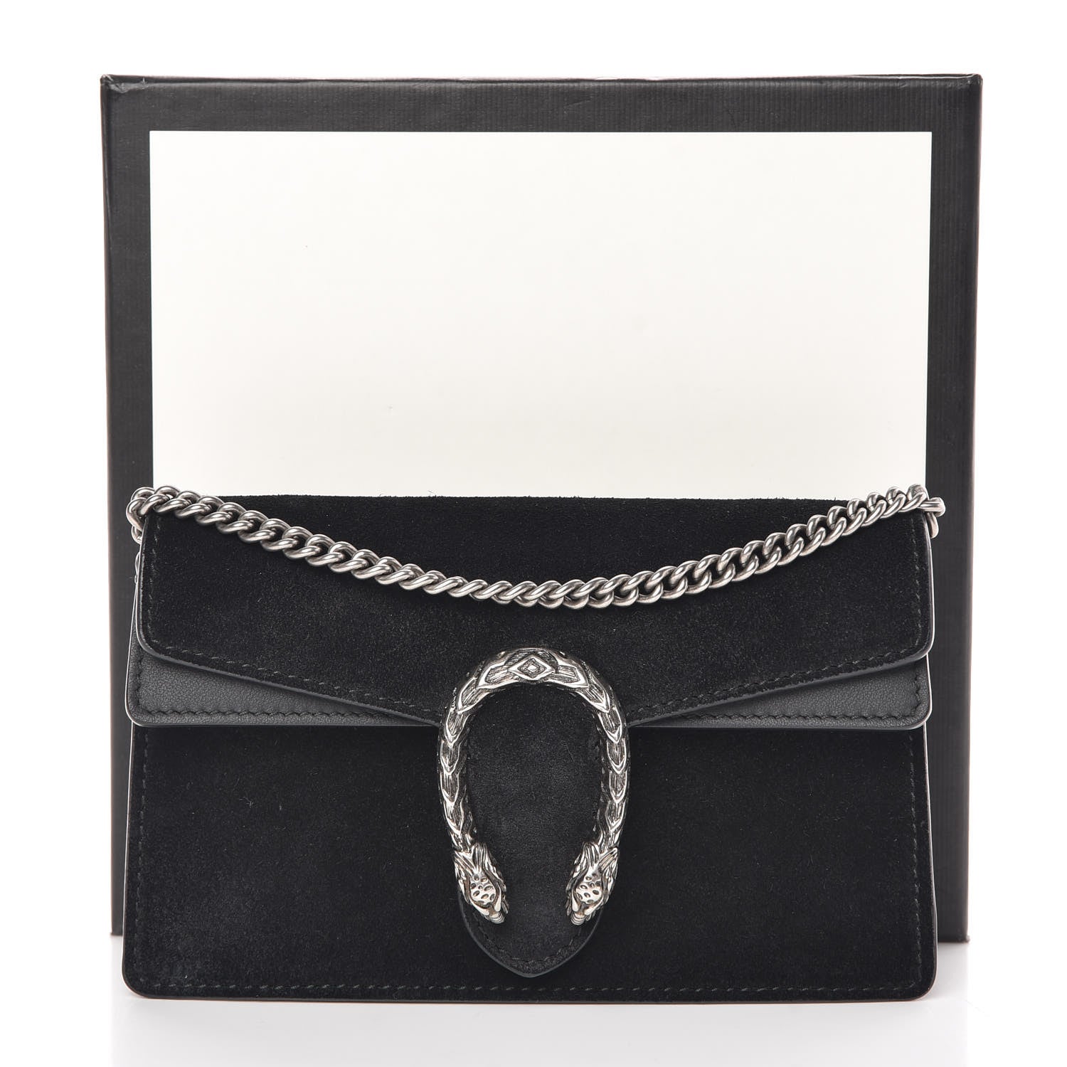 Gucci Suede Super Mini Dionysus Shoulder Bag Black 7 of 7