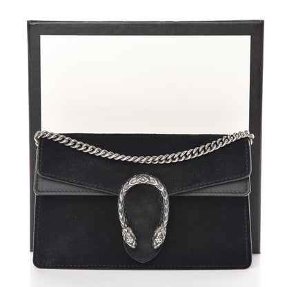 Gucci Suede Super Mini Dionysus Shoulder Bag Black 7 of 7