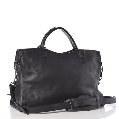 Balenciaga Veau Soyeux Perforated Blackout Hardware City Black 3 of 9