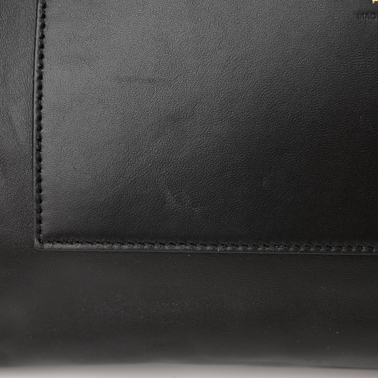 Saint Laurent Smooth Calfskin Suede Medium Reversible Monogram Kate Satchel Black 12 of 15