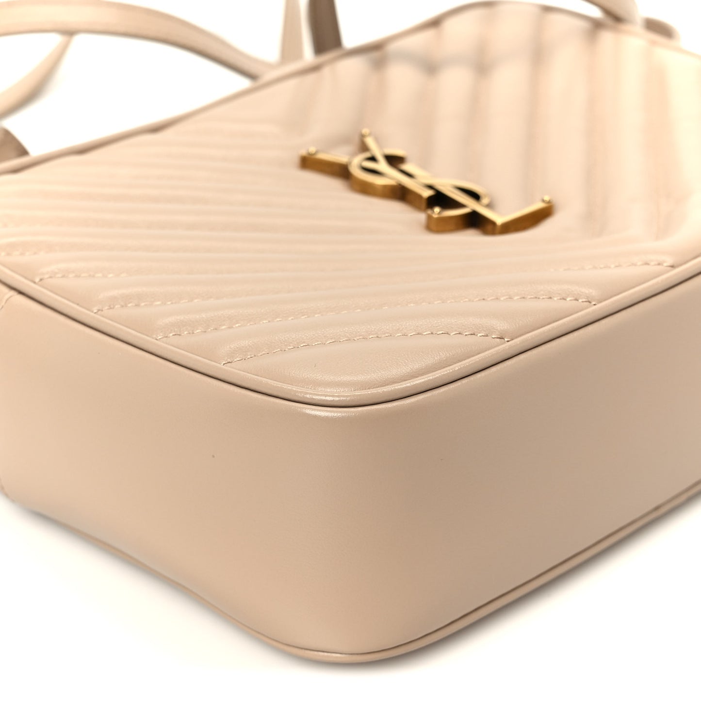 Calfskin Matelasse Monogram Lou Camera Bag Nude Powder
