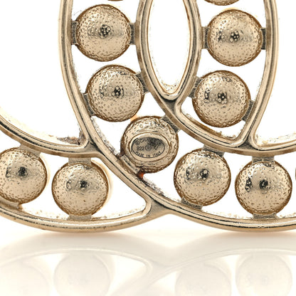 Chanel Pearl CC Brooch Light Gold 4 of 5