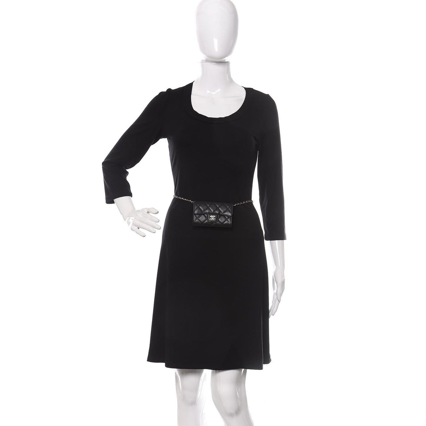 Caviar Quilted Belt Bag Black