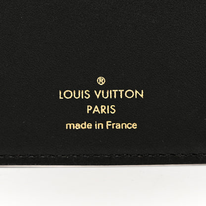 Louis Vuitton Monogram Flower Lock Compact Wallet Black 6 of 7