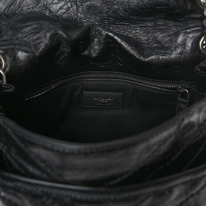 Saint Laurent Crinkled Calfskin Matelasse Monogram Medium Niki Chain Satchel Black 5 of 10