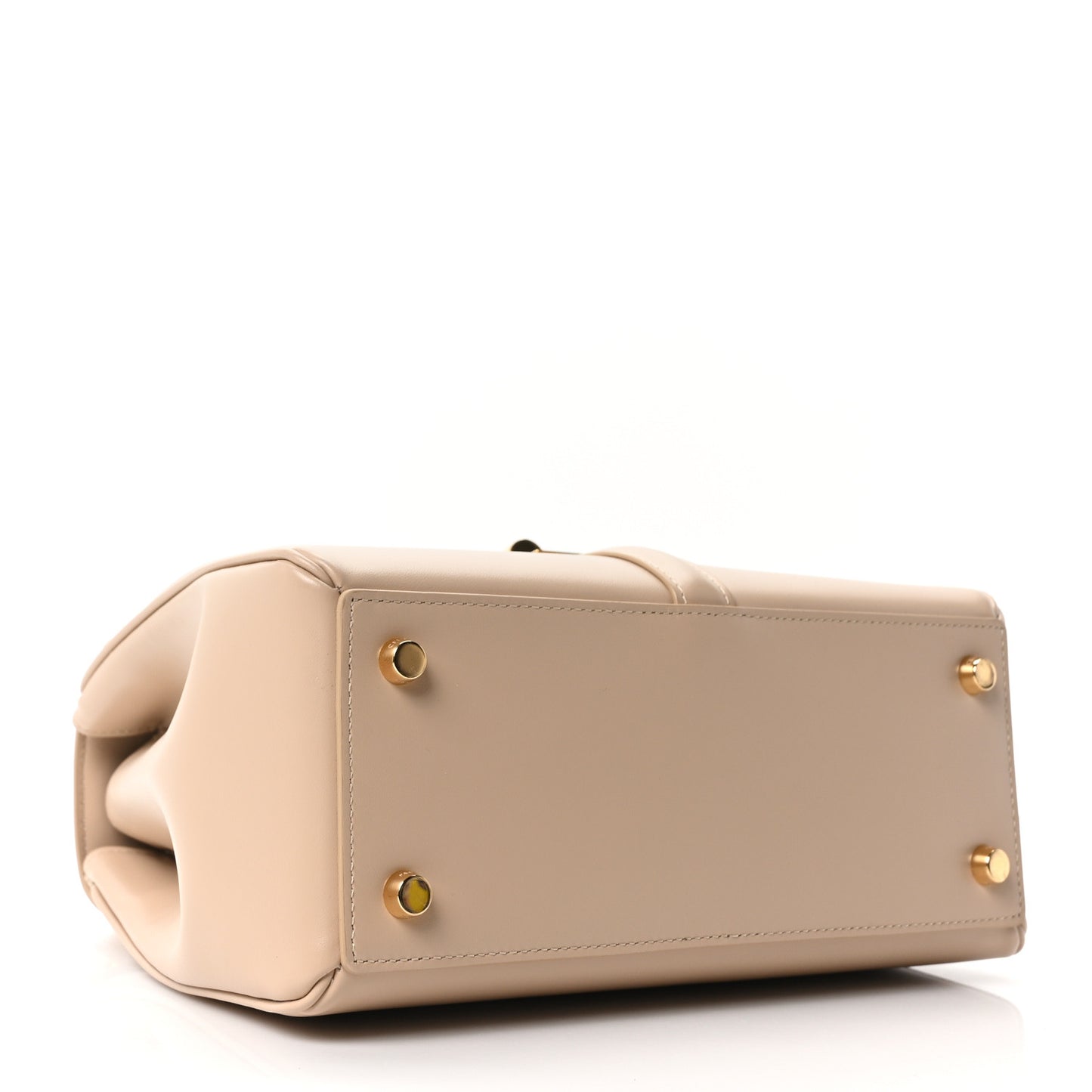 Satinated Calfskin Small 16 Top Handle Bag Nude
