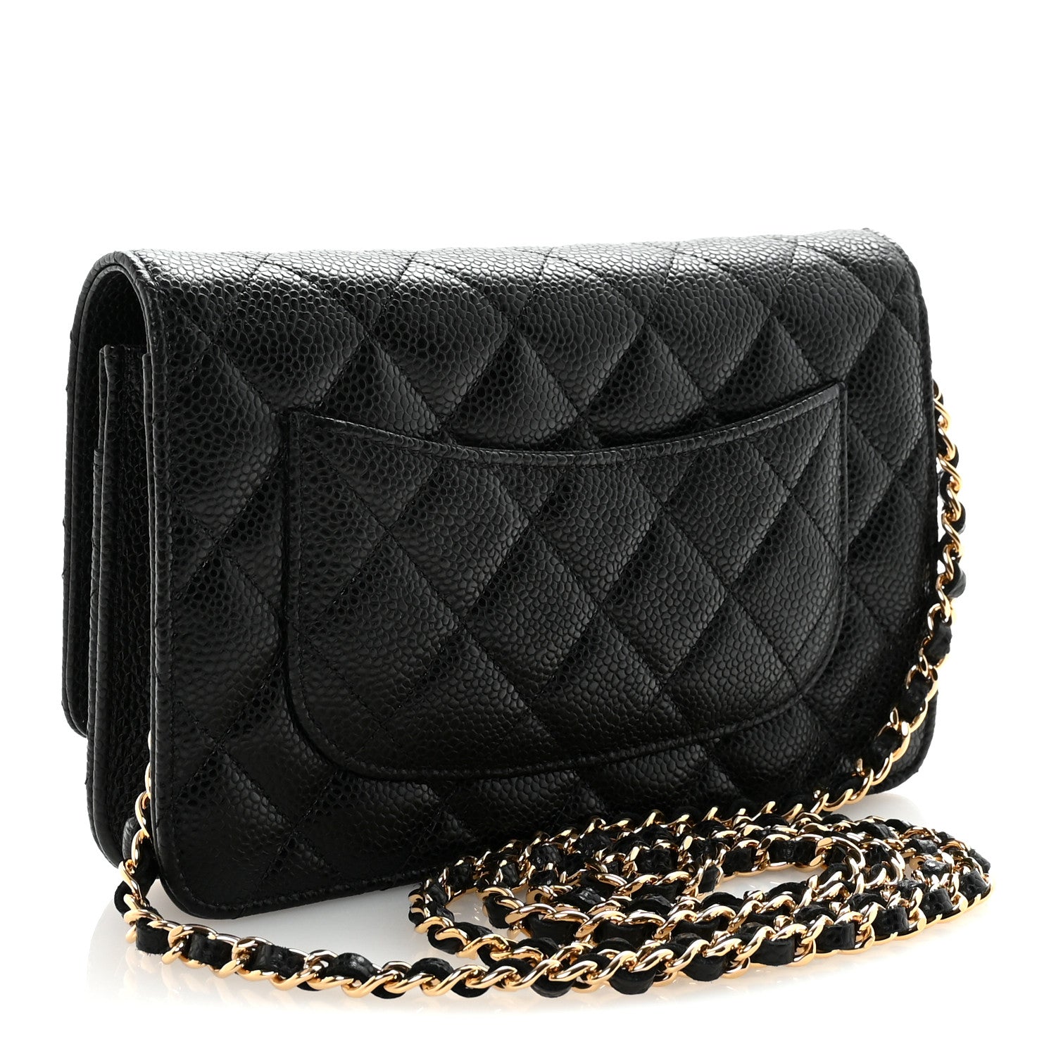 Chanel Caviar Quilted Wallet on Chain WOC Black 3 of 12
