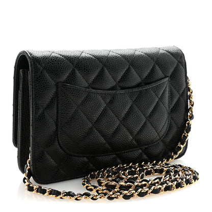 Chanel Caviar Quilted Wallet on Chain WOC Black 3 of 12