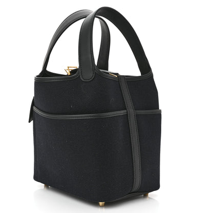 Hermes Toile Goeland Swift Cargo Picotin Lock 18 Black 3 of 10