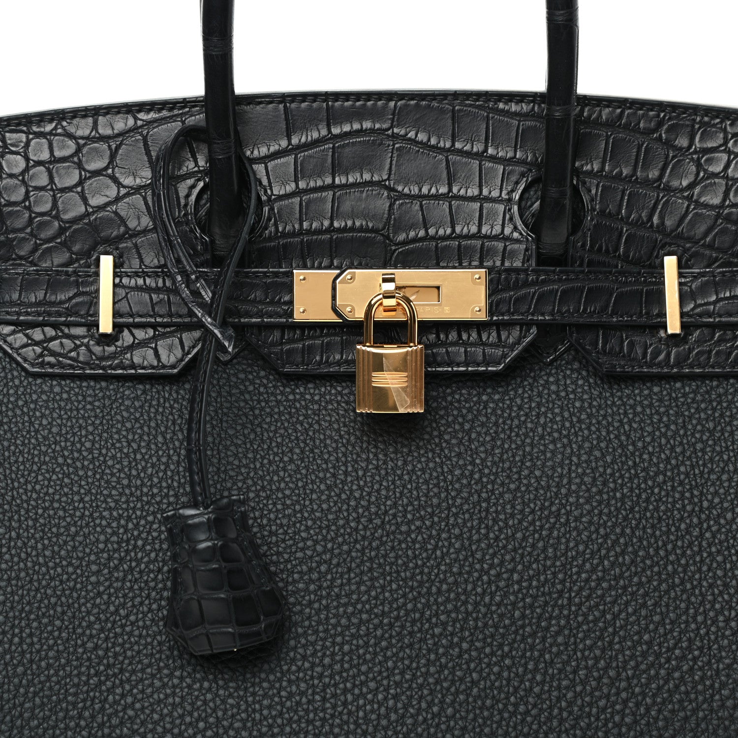 Hermes Togo Matte Alligator Birkin Touch 30 Black 5 of 9