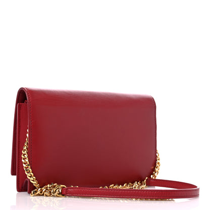 Saint Laurent Smooth Calfskin Classic Monogram Kate Tassel Chain Wallet New Lipstick 3 of 13