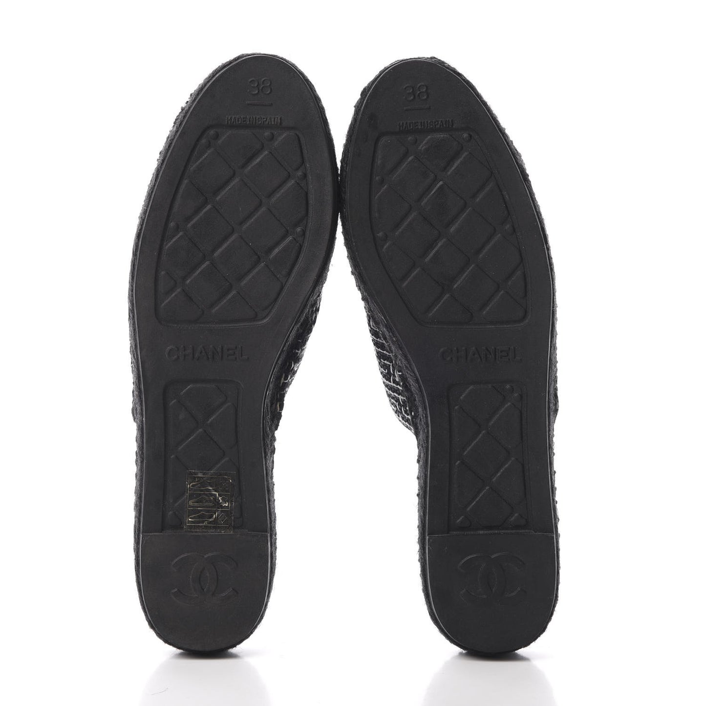 Tweed CC Espadrilles Mule 38 Black