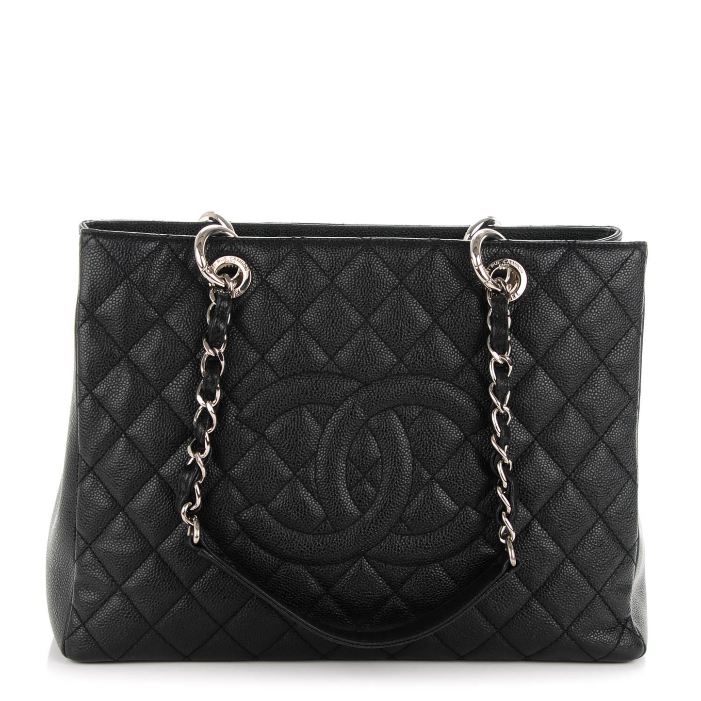 Caviar Quilted Grand Shopping Tote GST Black