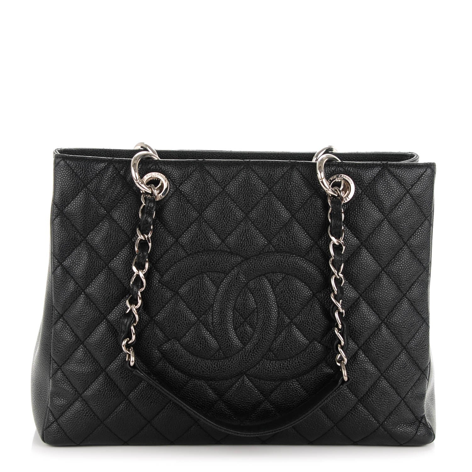 Chanel Caviar Quilted Grand Shopping Tote GST Black 1 of 7