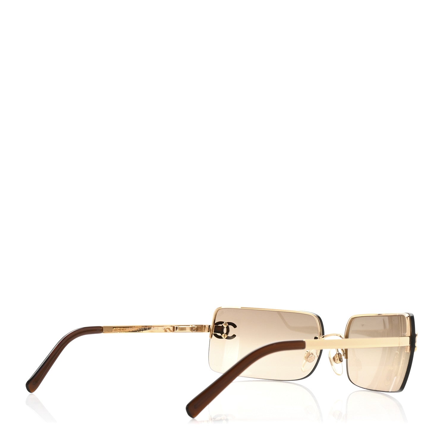 Chanel Crystal CC Logo Sunglasses 4104-B Gold 4 of 7