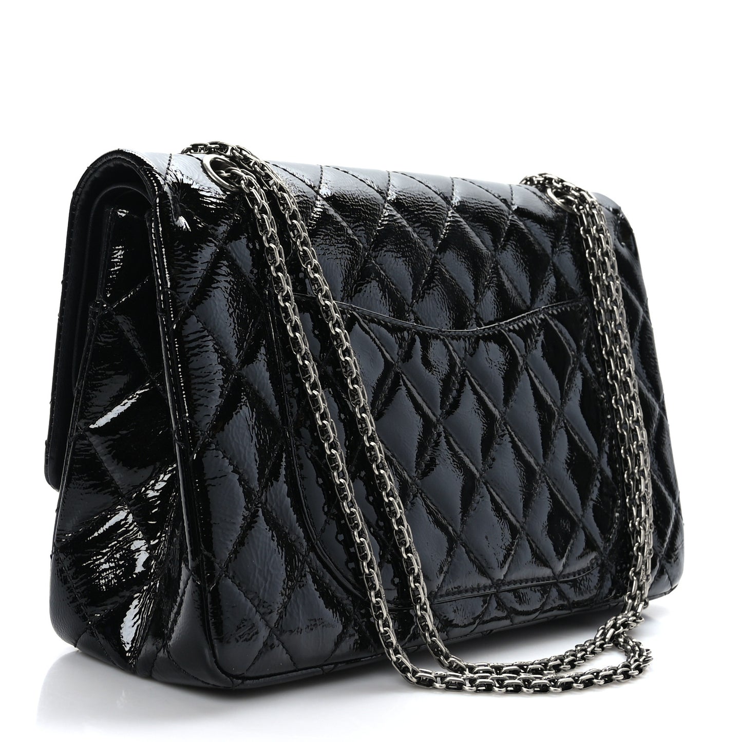 Patent Quilted 2.55 Reissue 226 Flap Black