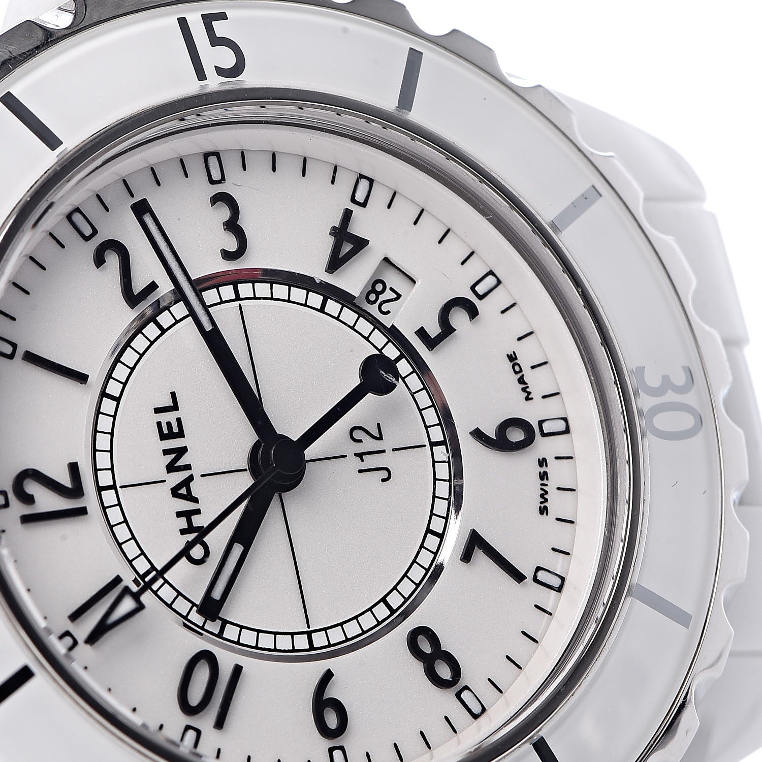 Chanel Stainless Steel Ceramic 33mm J12 Quartz Watch White 9 of 11