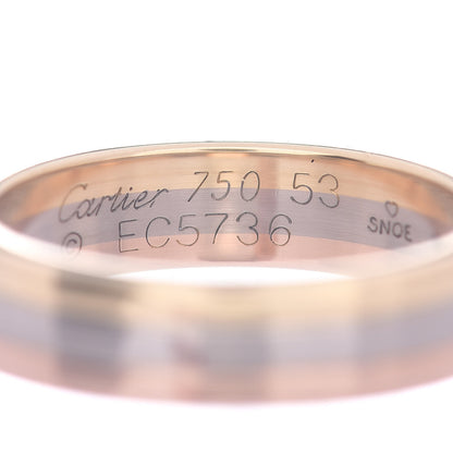 Cartier 18K Pink White Yellow Gold 5mm Vendome Louis Cartier Wedding Band Ring 53 6.25 4 of 5