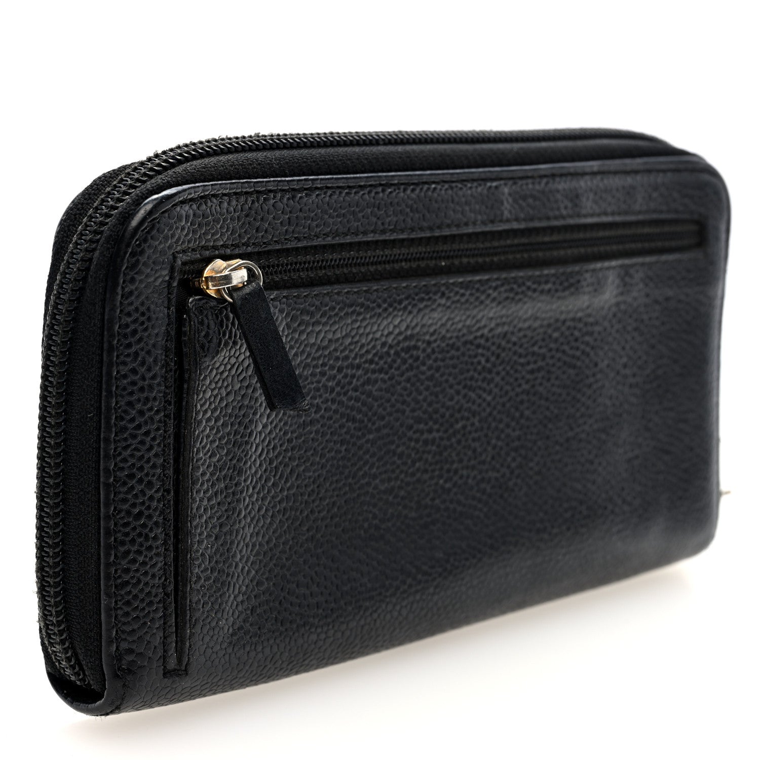 Chanel Caviar Large Timeless CC Zip Around Wallet Black 3 of 7