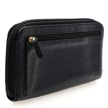 Chanel Caviar Large Timeless CC Zip Around Wallet Black 3 of 7