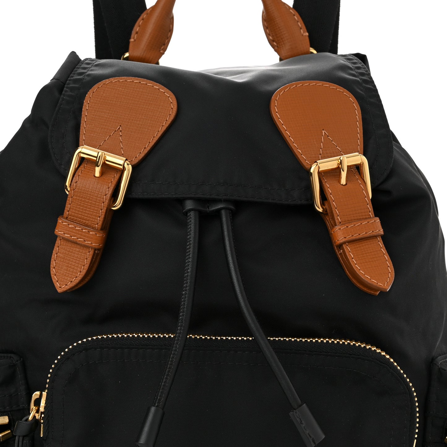 Nylon Medium Rucksack Backpack Black