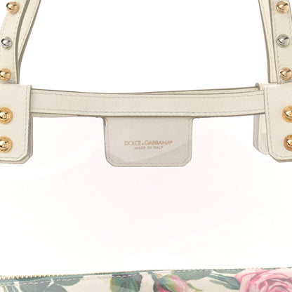Dolce & Gabbana Canvas PVC Floral Printed Beatrice Tote Multicolor 10 of 14