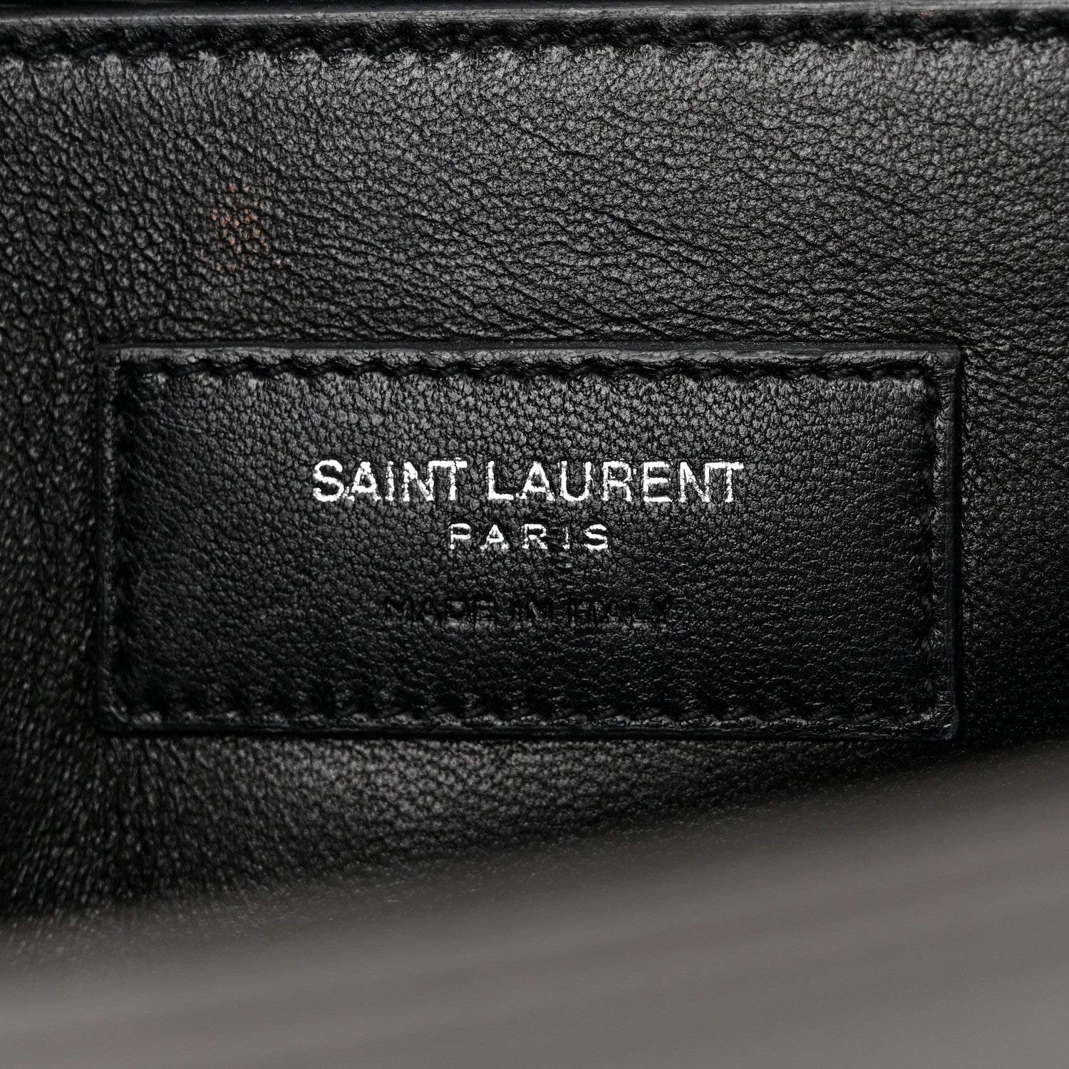 Saint Laurent Grain De Poudre Medium Classic Monogram Kate Satchel Earth Grey 6 of 10