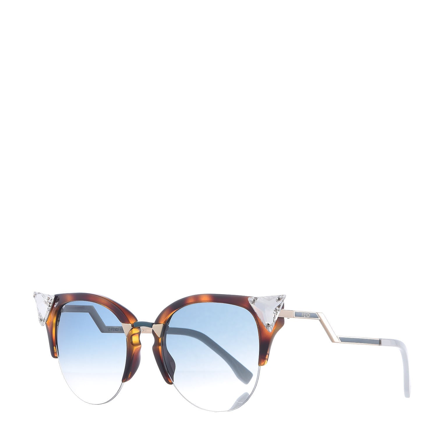 Fendi Iridia Cat Eye Sunglasses FF 0041/S Brown 1 of 7