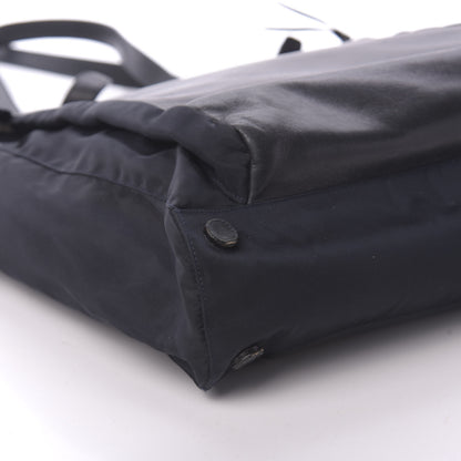 Prada Tessuto Nylon Soft Calfskin Tote Baltico 6 of 10