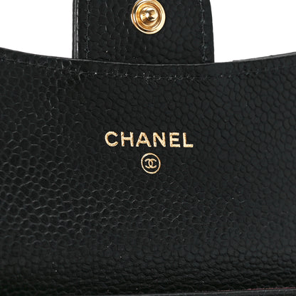 Chanel Caviar Quilted Flap Card Holder Wallet Black 6 of 12