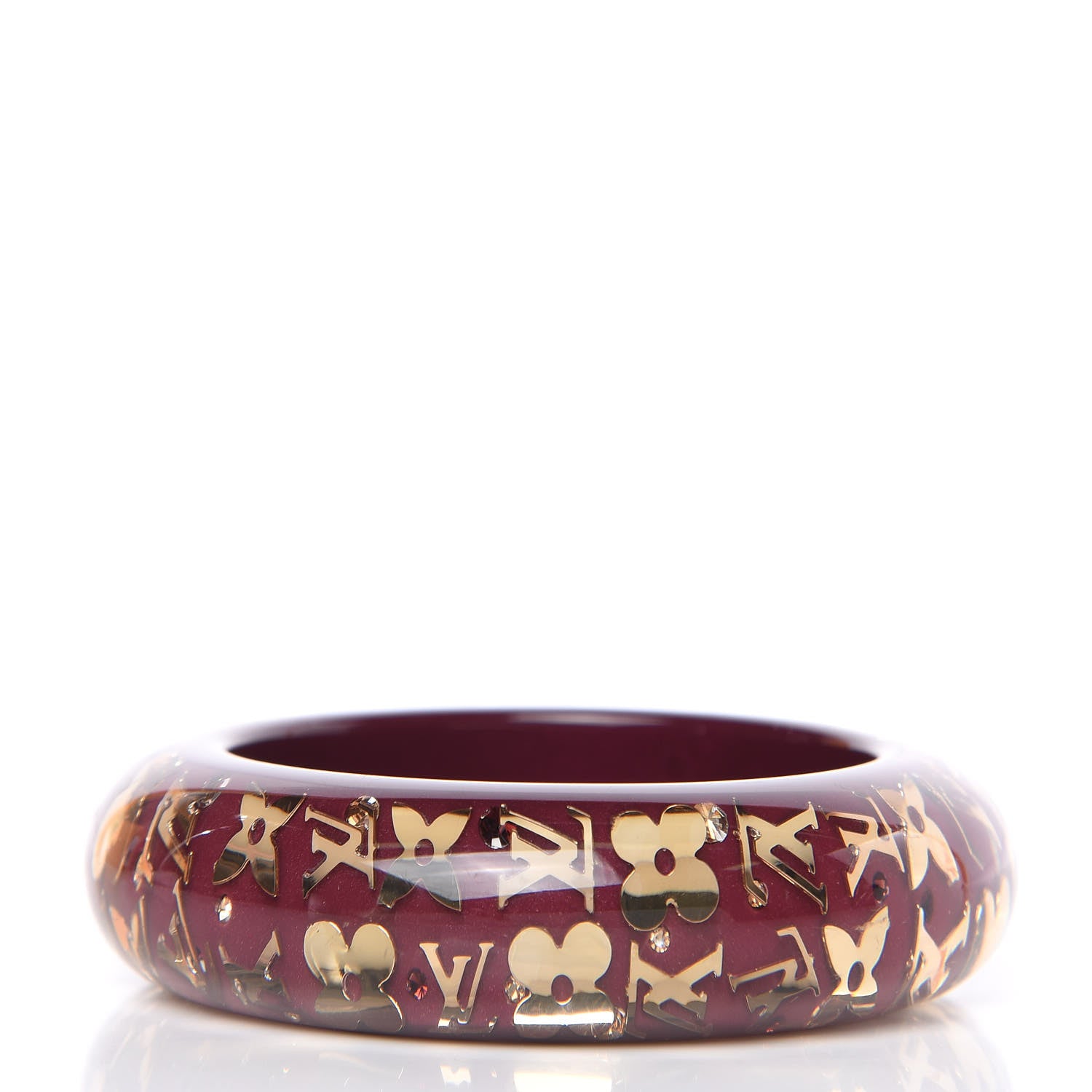 Louis Vuitton Resin Swarovski Medium Inclusion Bracelet GM Rouge Fauviste 3 of 4