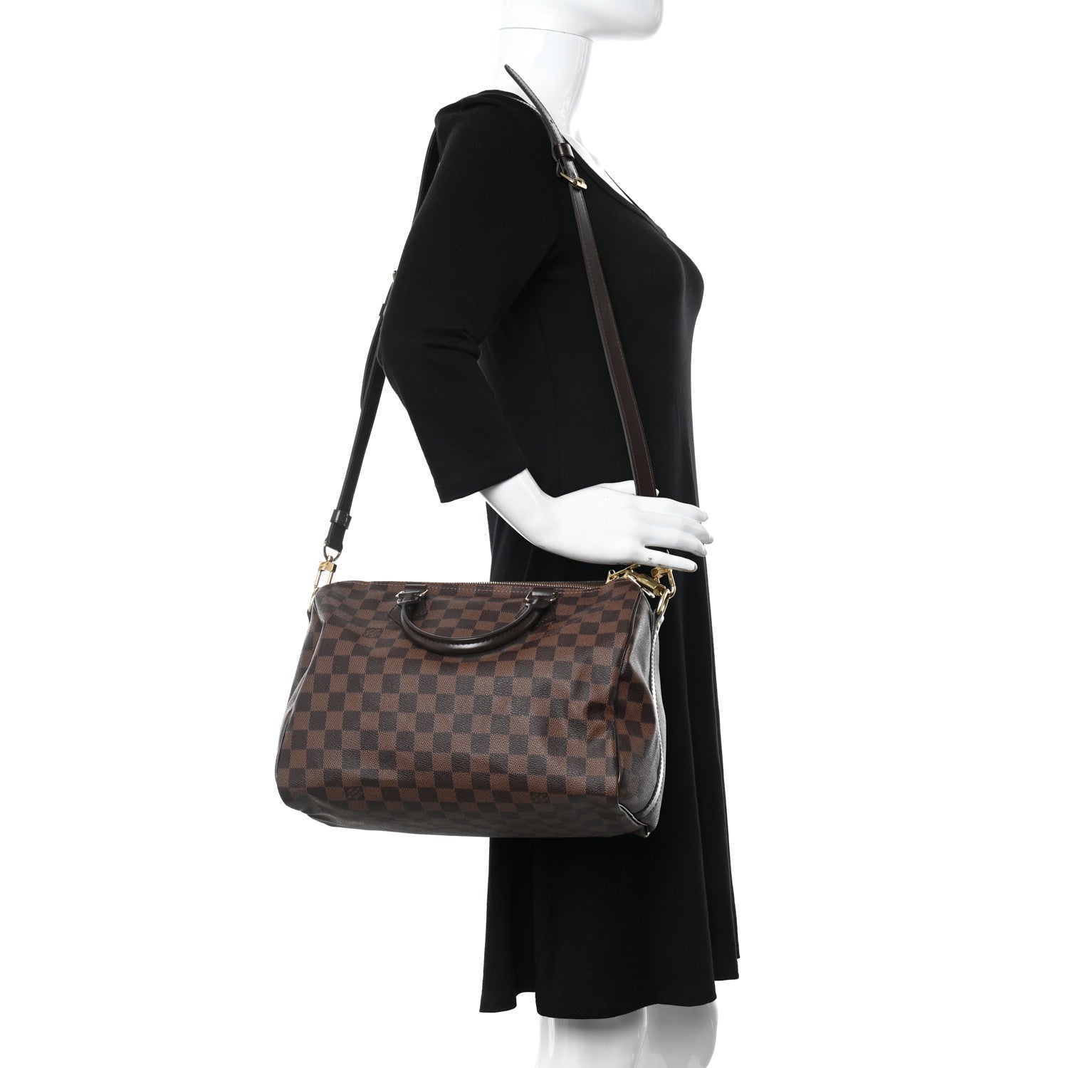 Louis Vuitton Damier Ebene Speedy Bandouliere 30 2 of 10