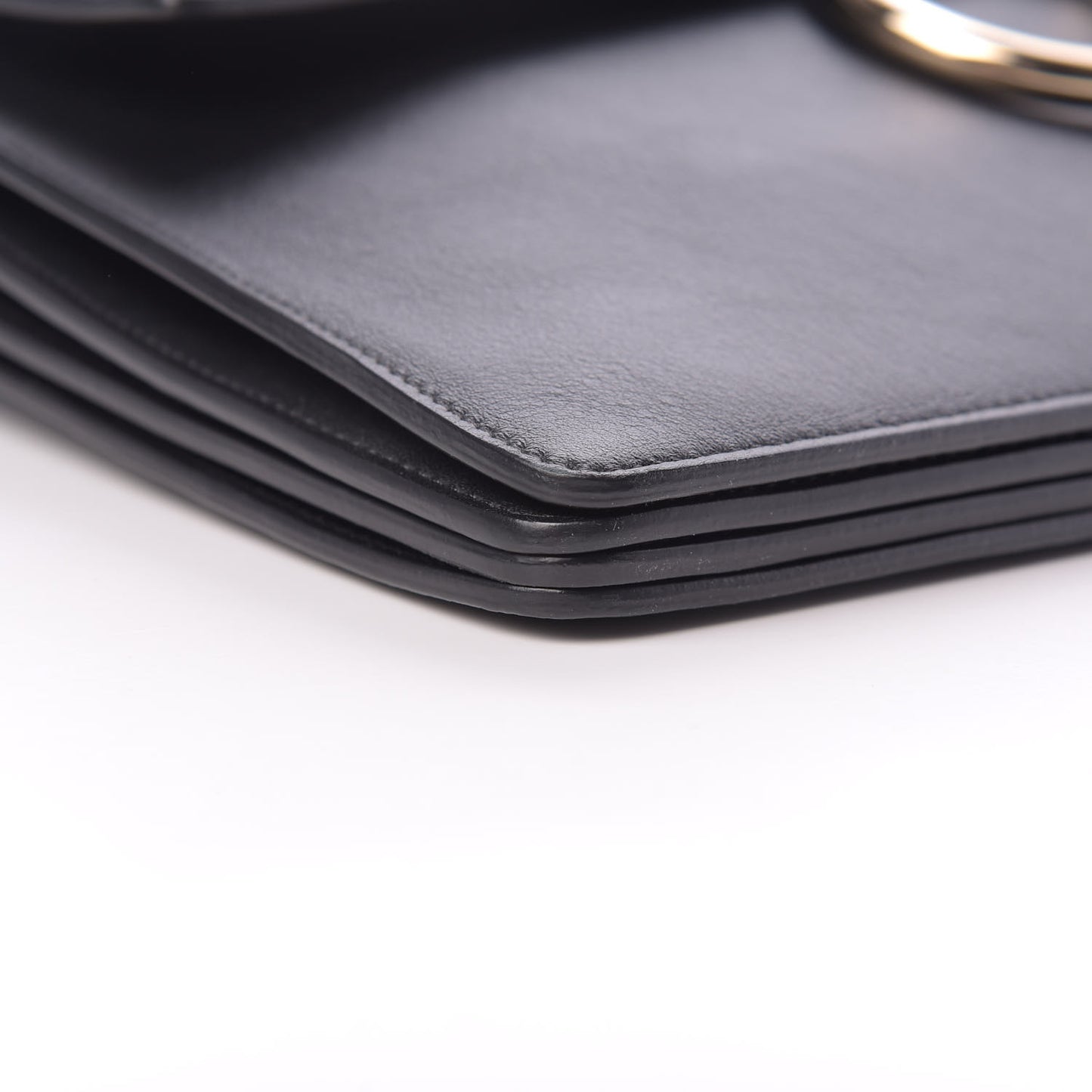 Suede Calfskin Medium Faye Shoulder Bag Black