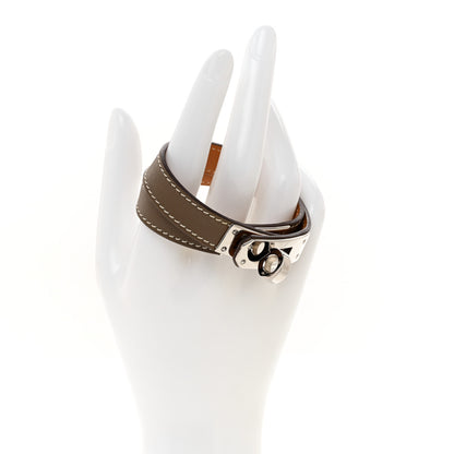 Hermes Swift Kelly Double Tour Bracelet T2 Etoupe 2 of 6