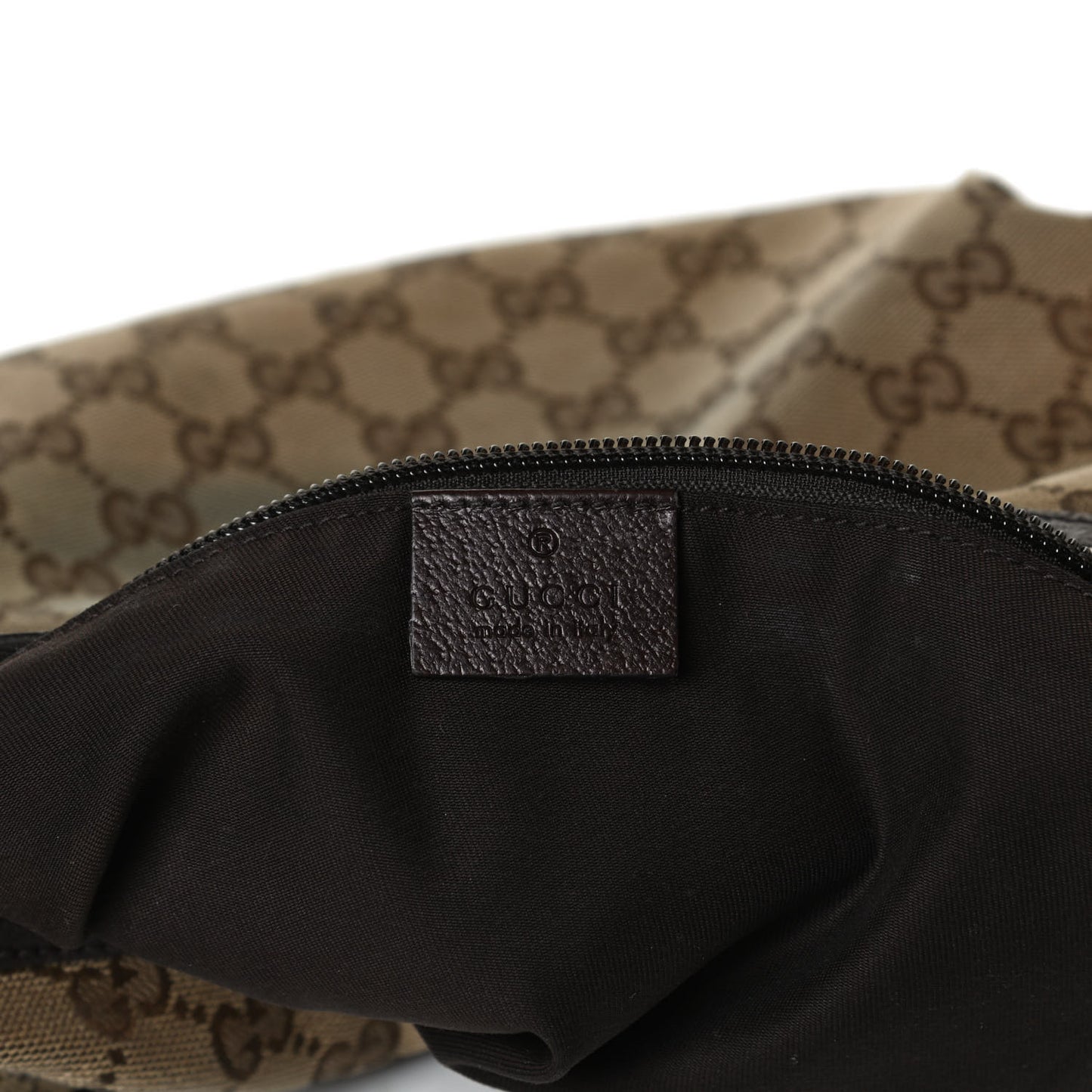 Monogram Web Medium Half Moon Hobo Dark Brown