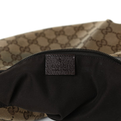 Gucci Monogram Web Medium Half Moon Hobo Dark Brown 6 of 15