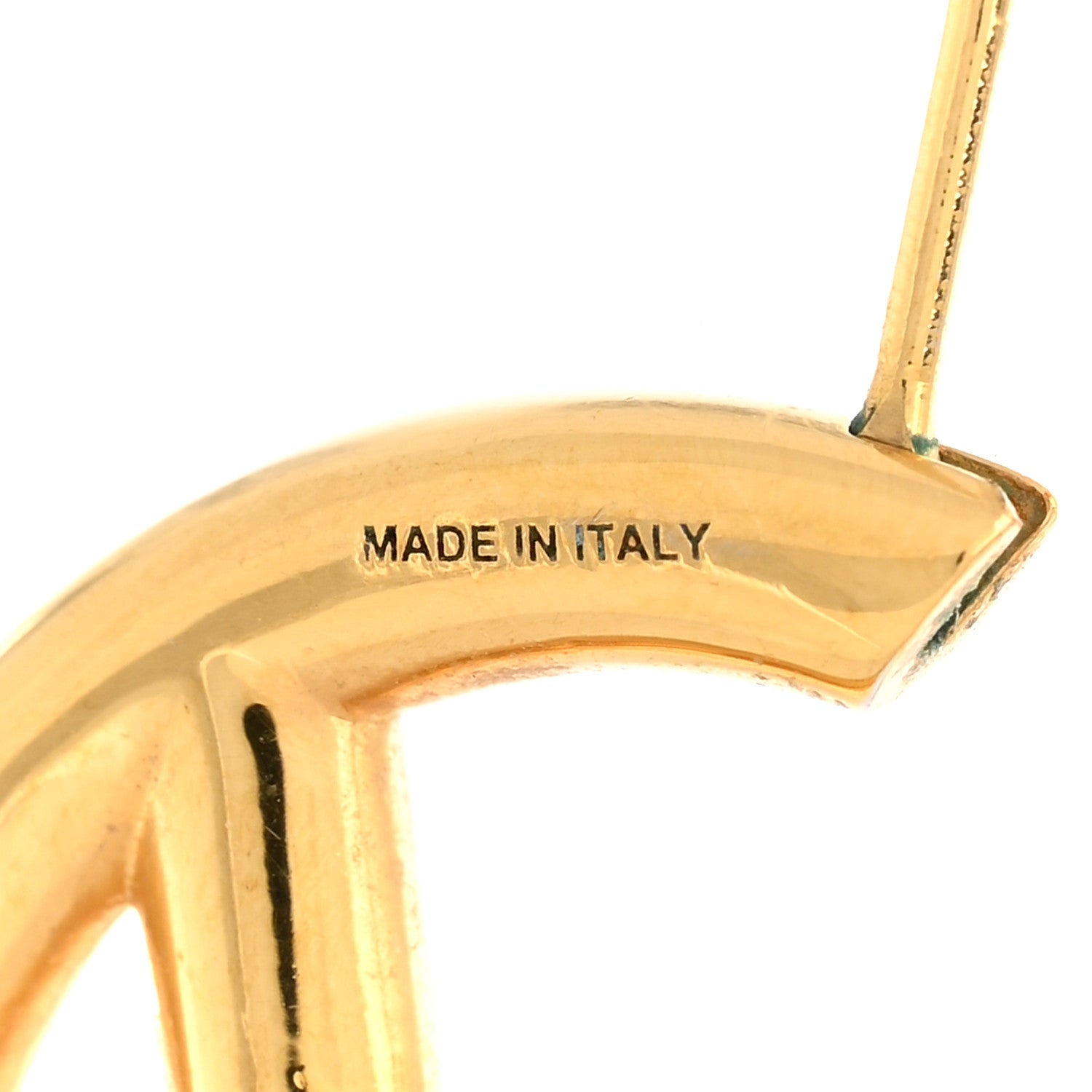 Fendi Metal FF Hoop Earrings Gold 5 of 6