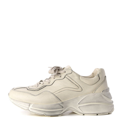 Gucci Soft Calfskin Womens Rhyton Sneakers 38 Ivory 1 of 9