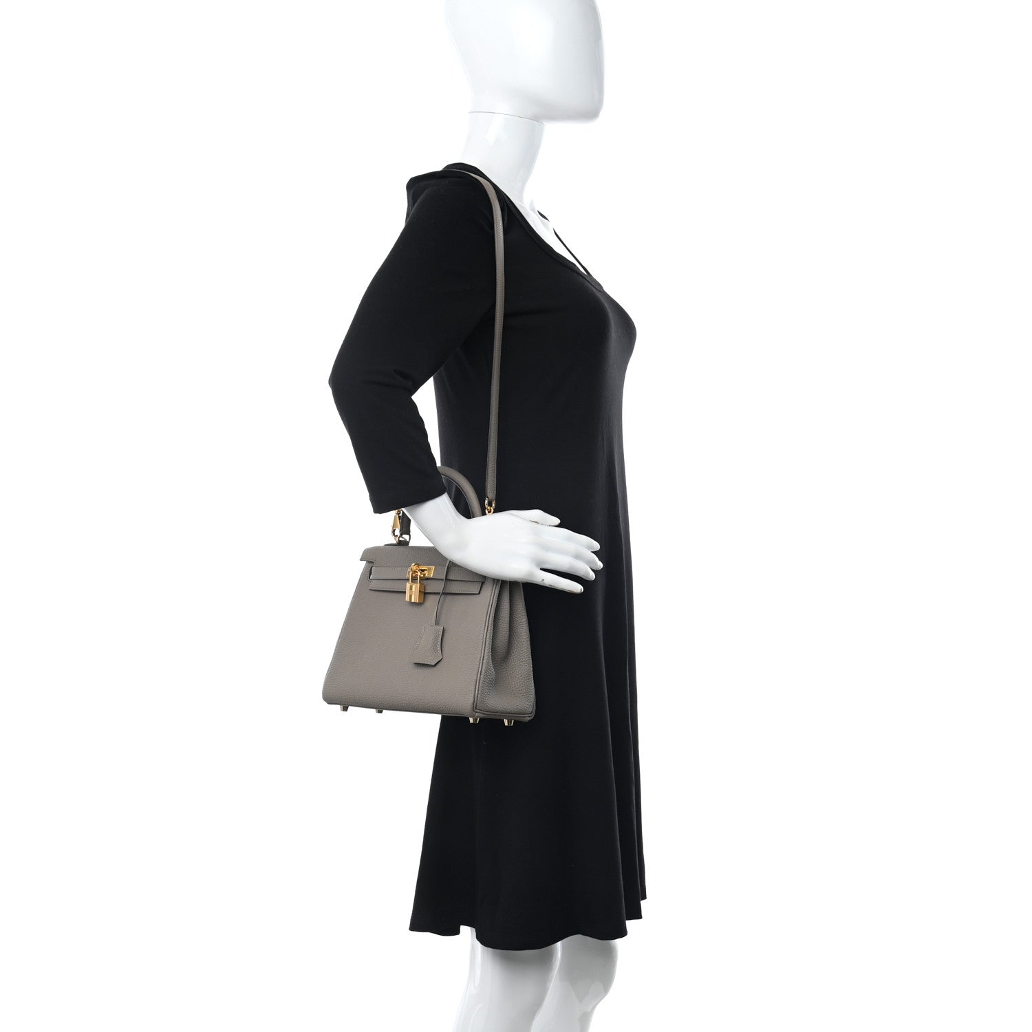 Hermes Togo Kelly Retourne 25 Gris Asphalte 2 of 9