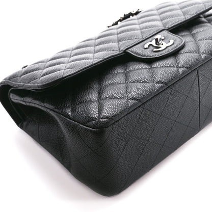 Chanel Caviar Quilted Jumbo Double Flap Black 10 of 11