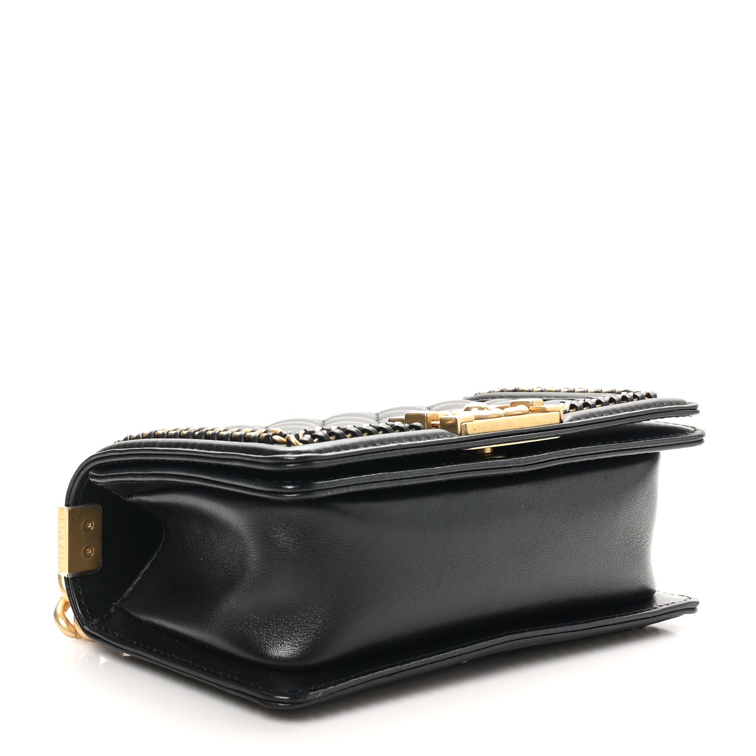 Chanel Lambskin Quilted Small Top Handle Boy Flap Black 4 of 11