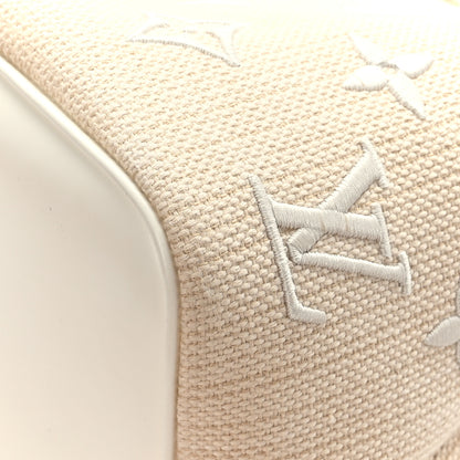 Louis Vuitton Cotton Monogram Embroidered Neonoe MM Beige White 11 of 12