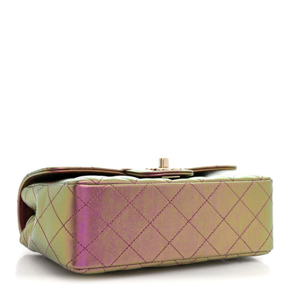 Chanel Iridescent Lambskin Quilted Mini Rectangular Flap Purple 4 of 11