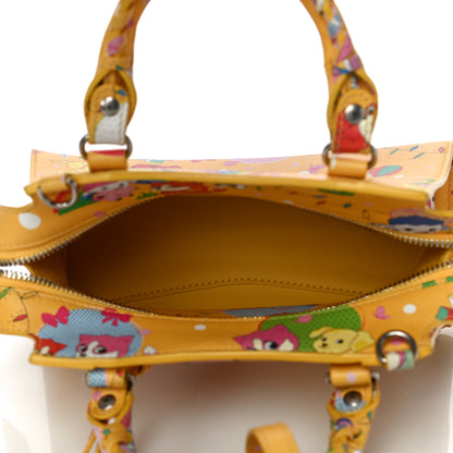 Balenciaga Calfskin Puppies and Friends Neo Classic Silver Hardware Mini City Puppies Yellow 7 of 13