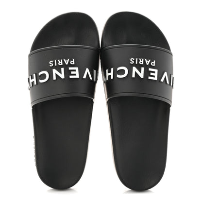 Givenchy Rubber Logo Pool Slide Sandals 40 Black 2 of 10