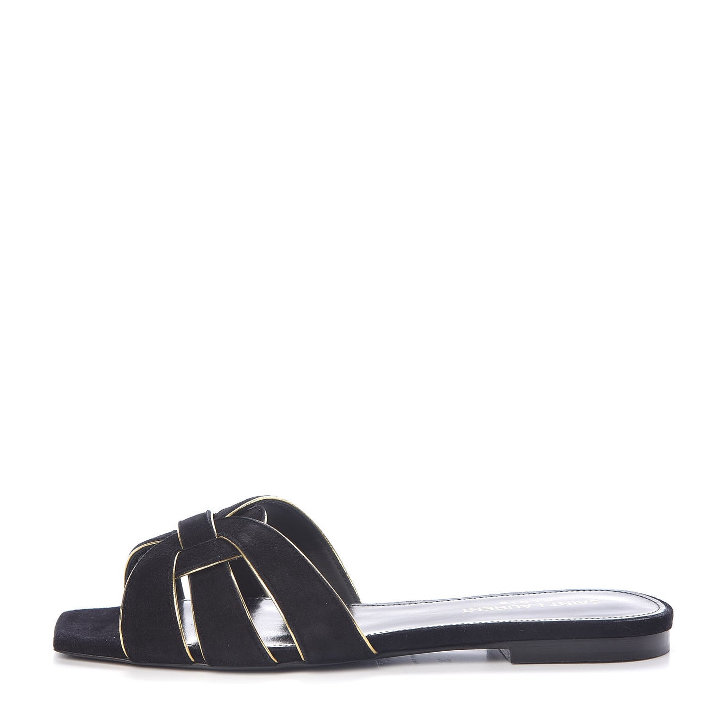 Suede Tribute 05 Slide Sandals 36 Black