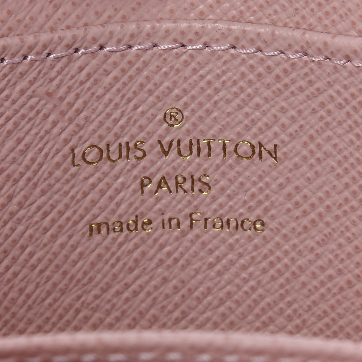 Damier Ebene Studded Zippy Coin Purse Rose Ballerine