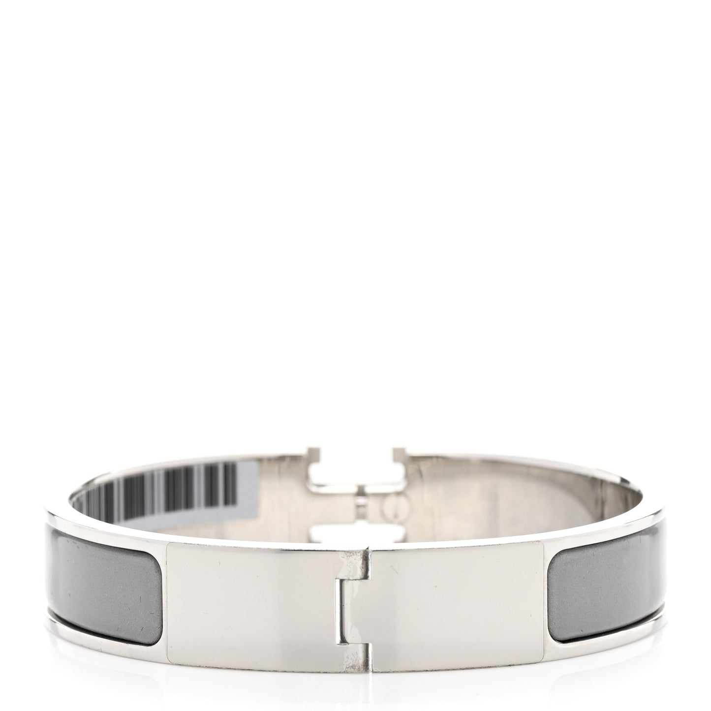 Enamel Narrow Clic Clac H Bracelet PM Gris Macadam